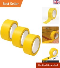 Yellow PVC Vinyl Floor Tape, 50mm x 33m, 3 Rolls for Safety Markings