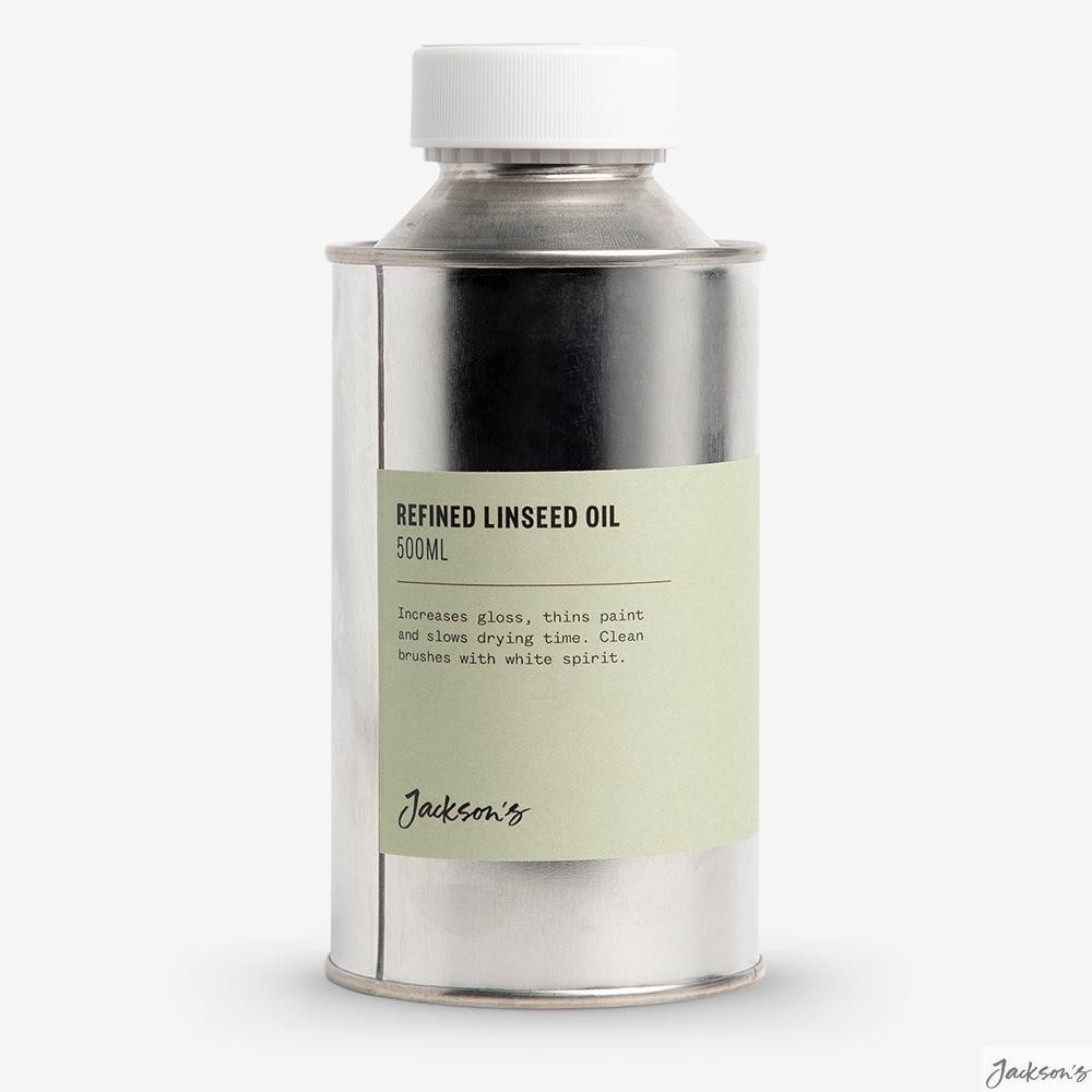 Jackson's : Refined Linseed Oil : 500ml : Vegan Oil Medium for Artists, Enhan...