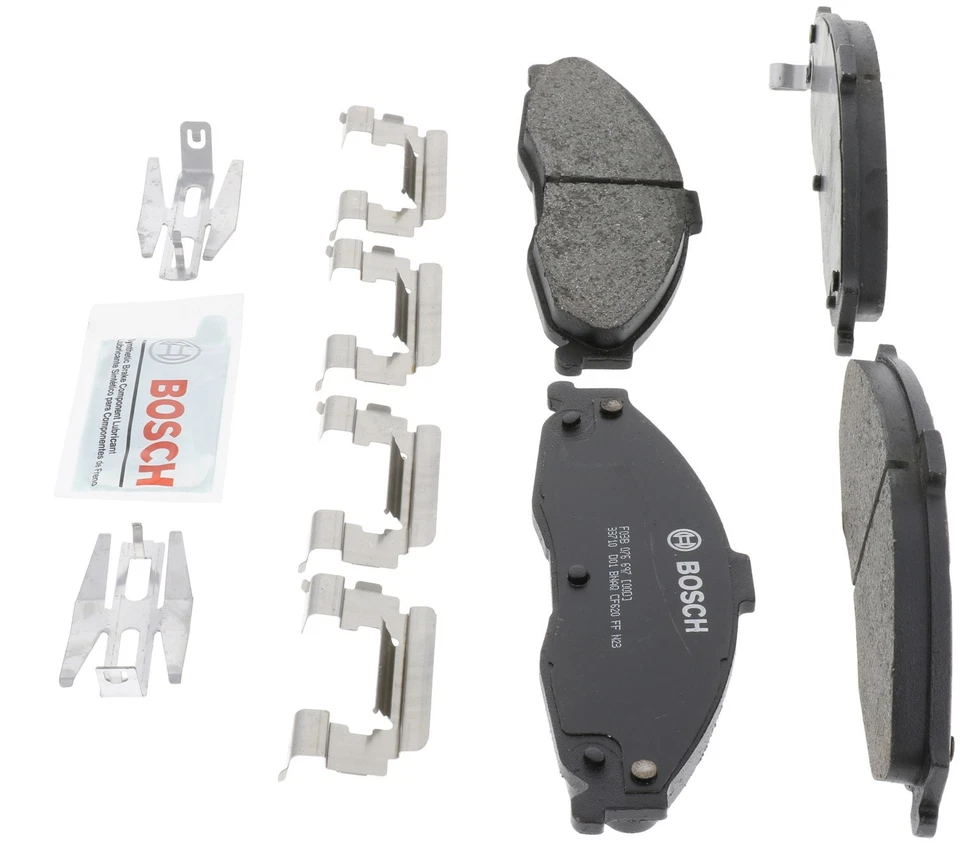 Juego de pastillas de freno de disco delanteras Bosch BC749 para 98-04 Chevrolet Camaro Pontiac Foto 3 de 4