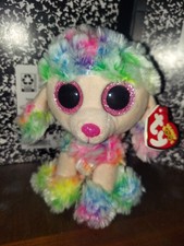 Ty Beanie Boos  Rainbow  the Poodle Puppy Dog 6  Plush Toy