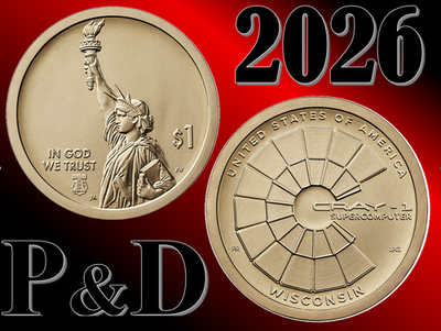 #ad #ad 2026 Pamp;D American Innovation $1 Coin Wisconsin 2 coins set $4.80