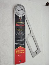 Starrett No. 505A-12 Pro Site Series Miter Cut Angle Finder Protractor 12"