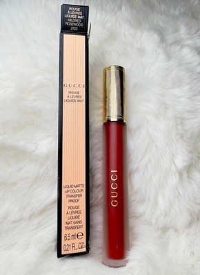 Gucci Soft Matte Pink Lipstick Mildred Rosewood Full Size New In Box
