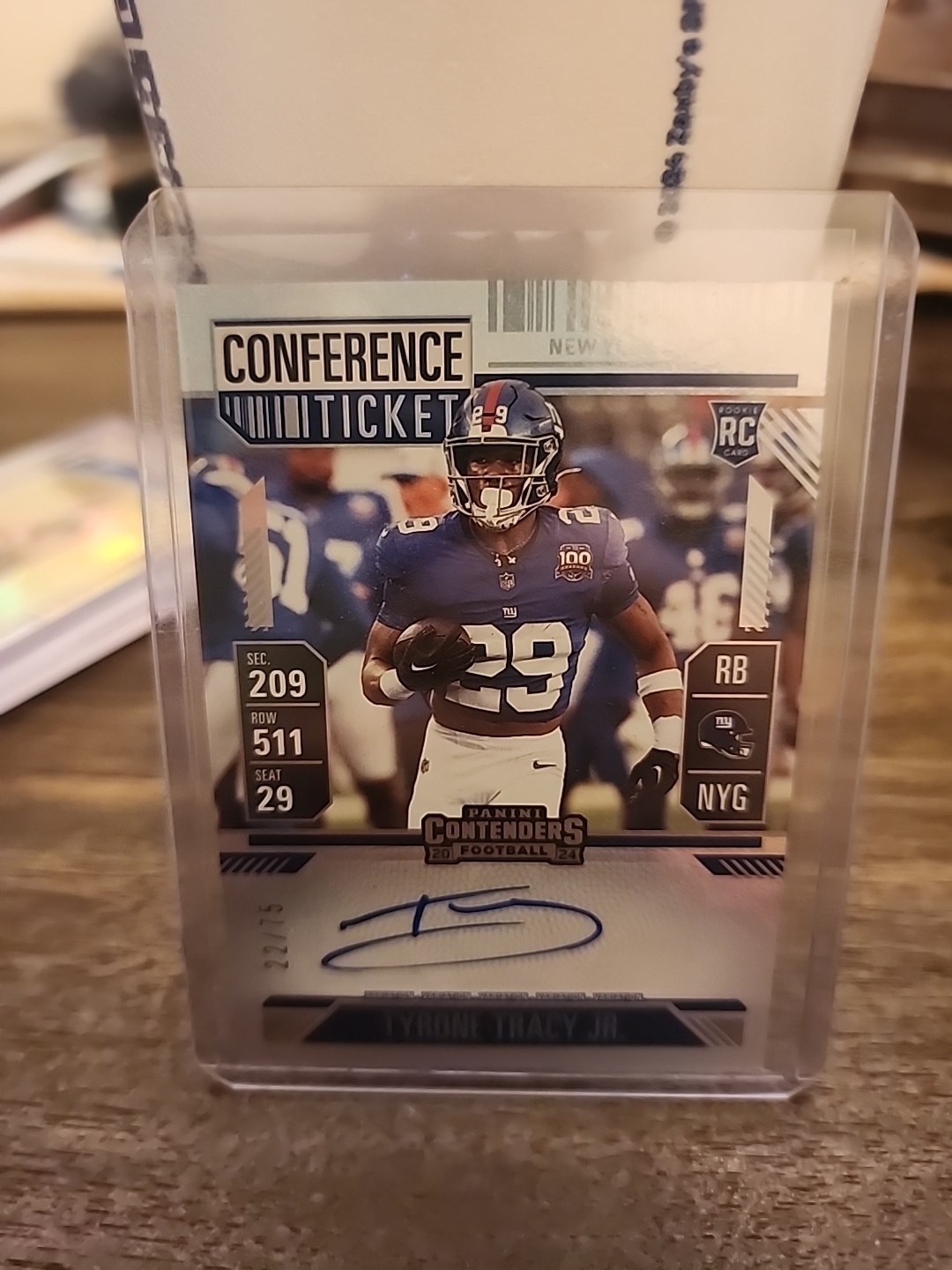 2024 Contenders Tyrone Tracy Jr Rookie Divisional Ticket Auto /99 NY GIANTS