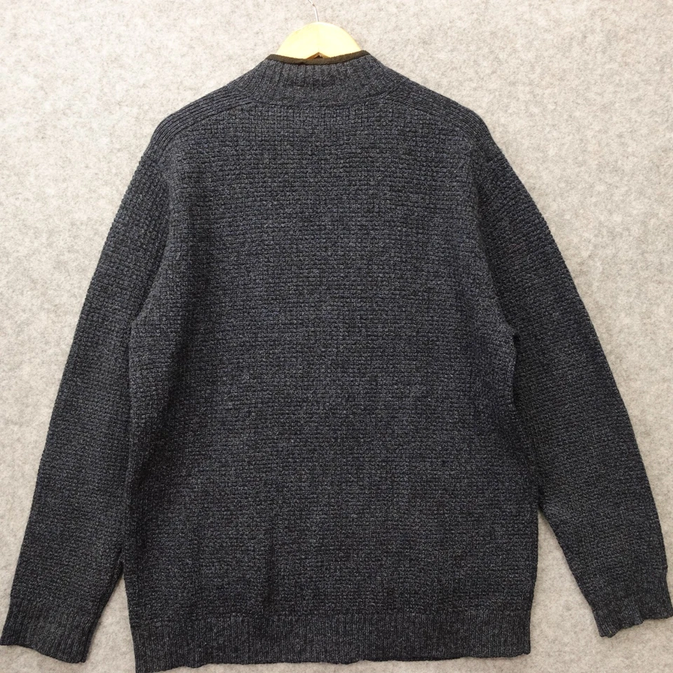 PENDLETON Shetland Wool Sweater Mens M Blue Waffle Knit Washable Full Zip Jacket - Image 3 of 4