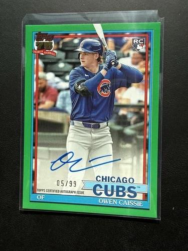 2026 Topps Series 1 Owen Caissie 1991 Topps Baseball Autographs (RAW)