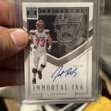 2023 Panini Impeccable Immortal Ink Silver #17 Joe Thomas /75 Auto Signed Rare