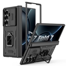 Samsung Galaxy Z Fold 7 Sharp Armor Protective Case with Sliding Window