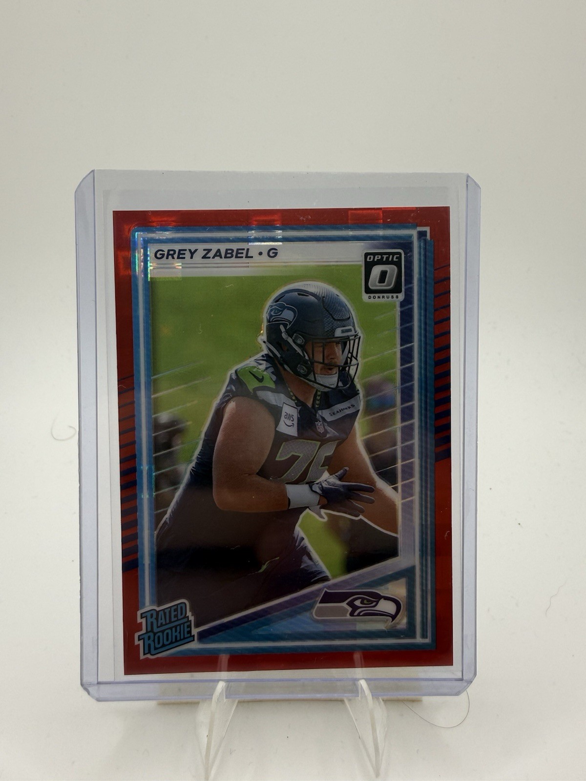 2025 Panini Donruss Optic Red Pandora Prizm Grey Zabel #366 Seattle RC