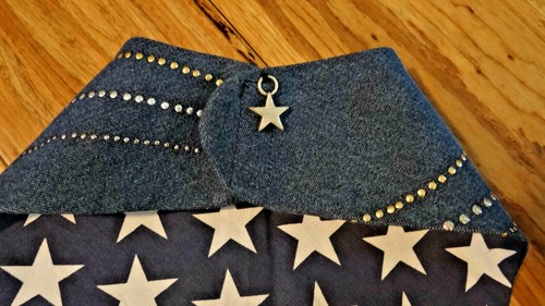 Abito Hankie Bark Avenue Originale Patriottico Denim Con Stella - Taglia S - Foto 12 di 12