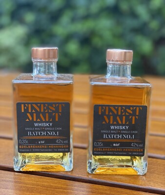 Single Malt Whisky Batch Nr. 1 Edelbrennerei Henninger 2x 0,35l 42% Vol.