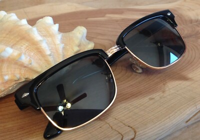 China CE WF13-SQ Cat Black Gold Accent Frame Sunglasses No Case