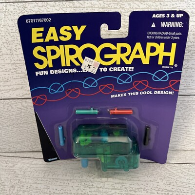Easy Spirograph Design 90s Toy New Sealed Translucent Green Vintage 1995 Kenner