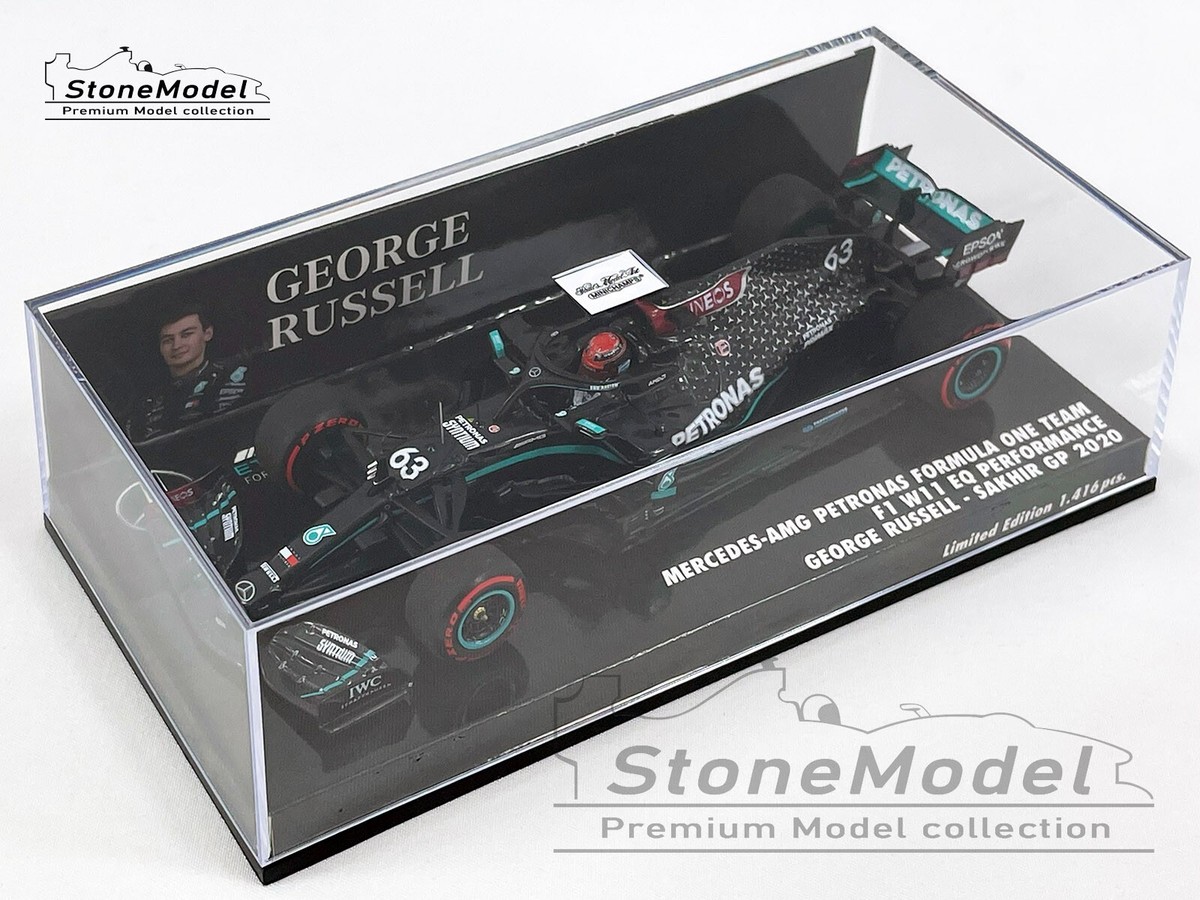 ミニチャンプス 1/43 メルセデスAMG W11 ラッセル 1416個限定 Mercedes F1 W11 #63 George Russell Sakhir GP 2020 1st F1