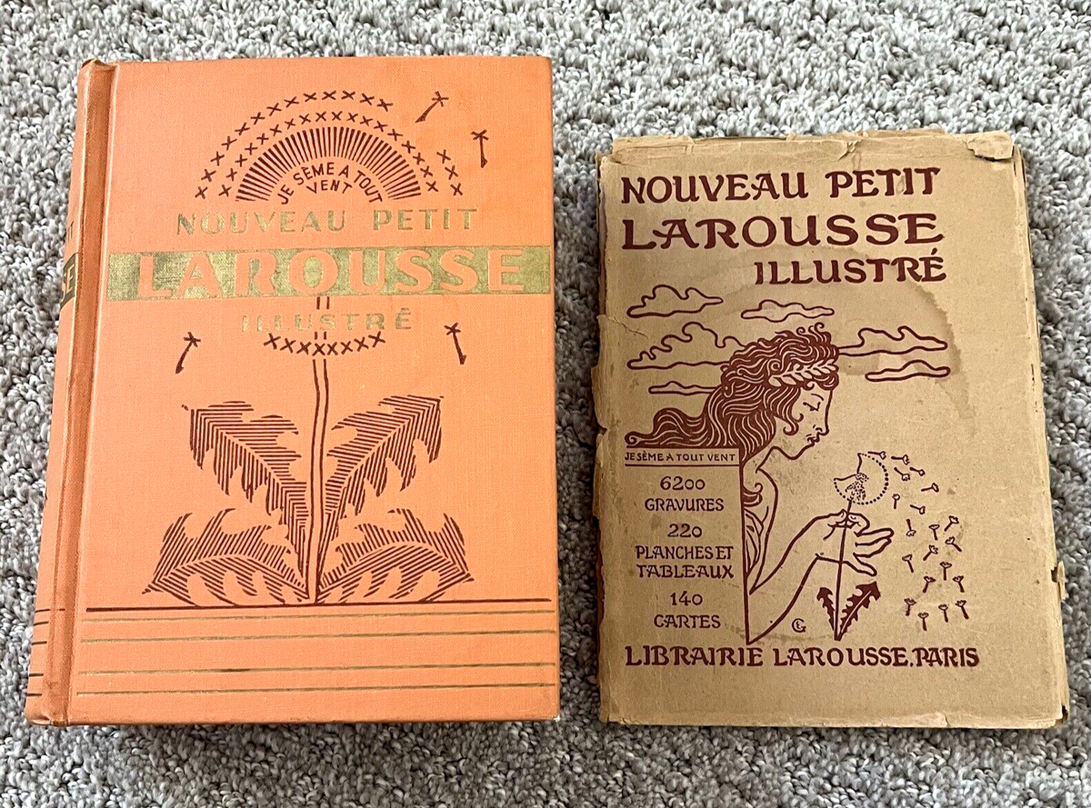 Nouveau Petit Larousse Illustre Dictionary Book French Vintage