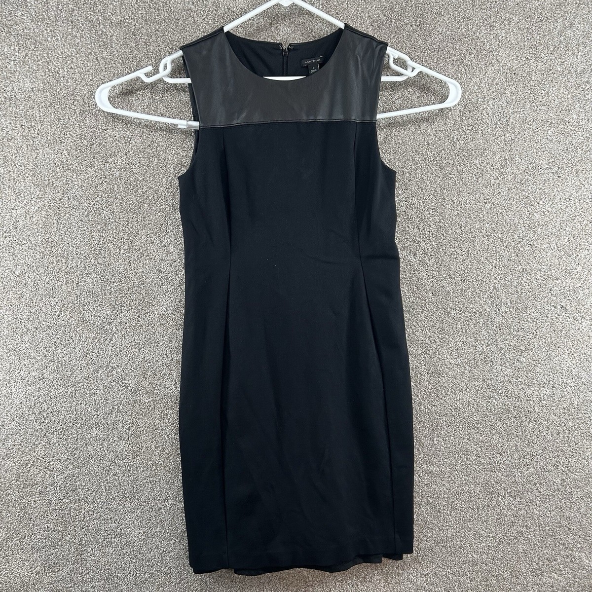 Ann Taylor Women's Dress Size 6 Black Sleeveless Zip Closure