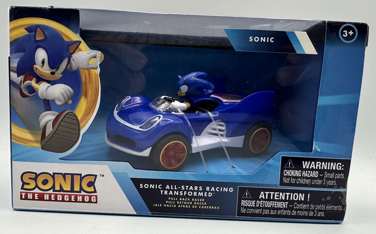 Sonic The Hedgehog All-Star Racing Transformed Pull Back Racer Brand New