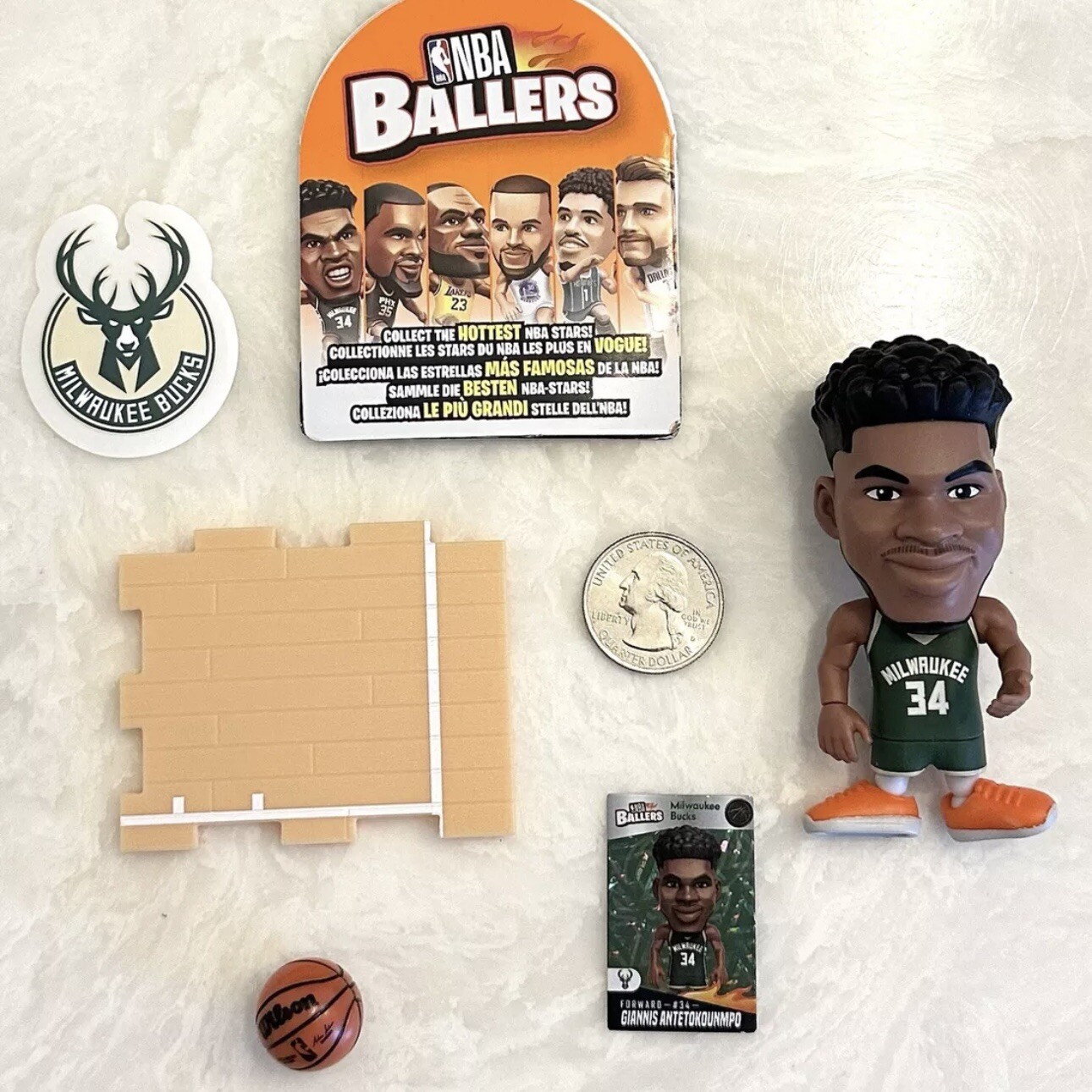 New 2023 Zuru 5 Surprise NBA Ballers Giannis Antetokounmpo Milwaukee Basketball