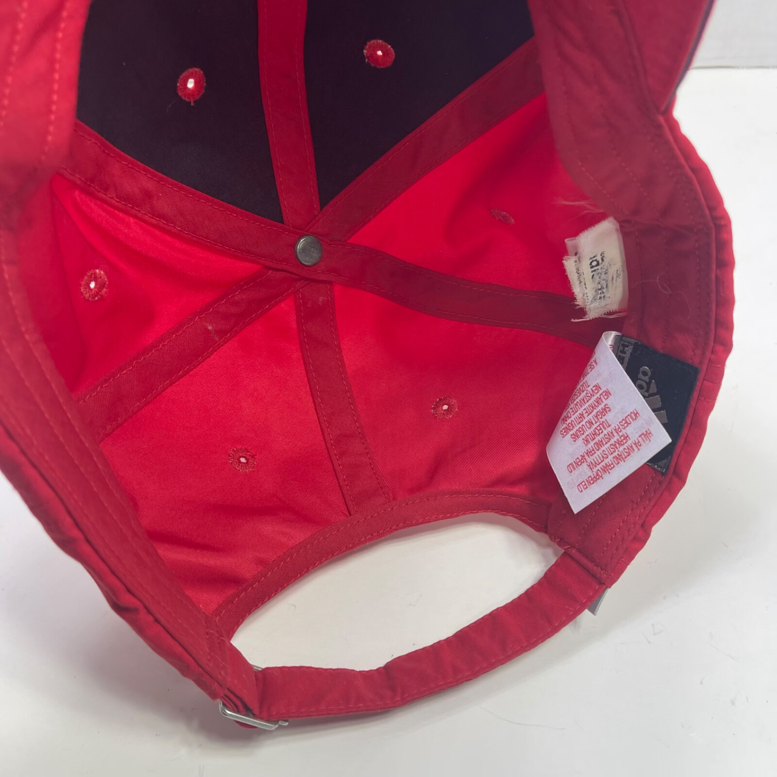 Adidas Hat Red Adjustable Strapback Lightweight D… - image 9