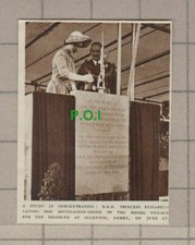 C1934) Model Village For Disabled Allenton Derby Foundation Stone - 1949 Clip