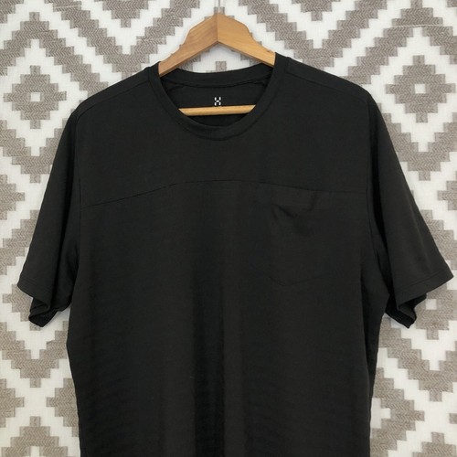 Haglofs Men’s Size XXL Black EvoDye Tee Active Workout T Shirt Euro Short Sleeve - Picture 2 of 5