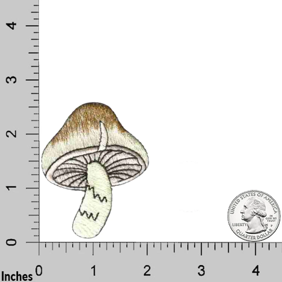 Mushroom Patches (3-Pack) Mushroom Embroidered Iron On Patch Applique - Image 3 of 4