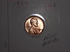 wheat penny 1939 LINCOLN CENT GREAT RED BU 1939-P UNC RED LUSTER LOT #4