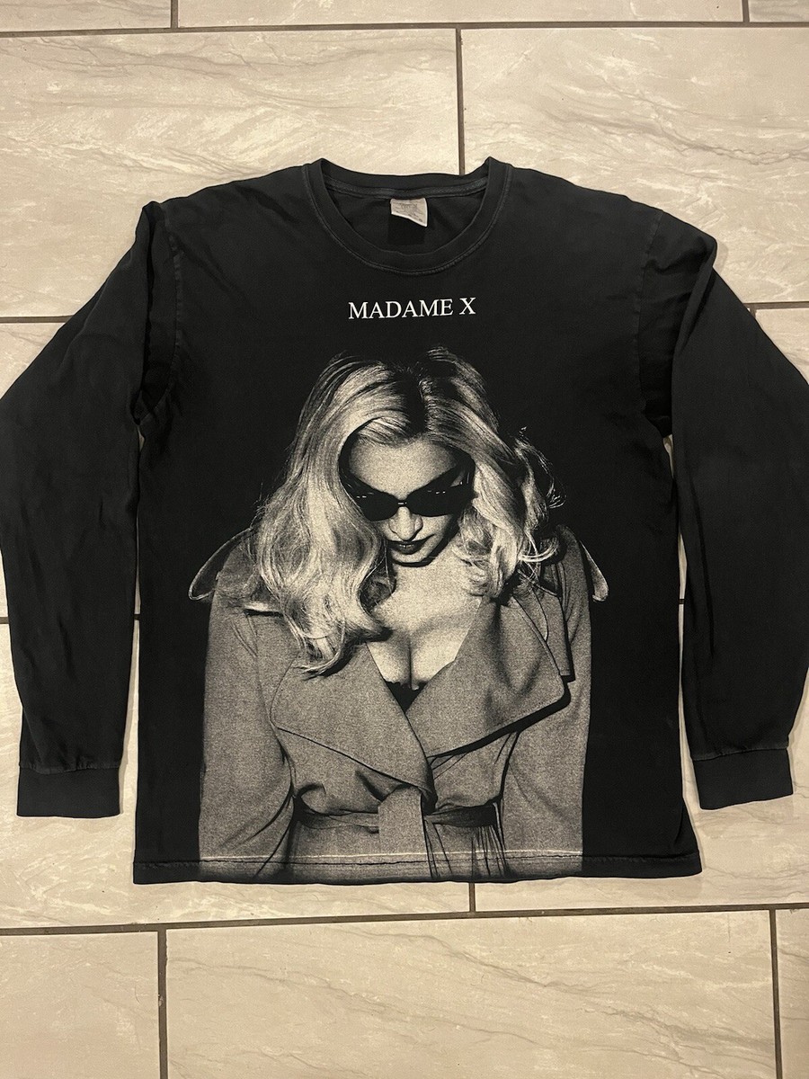 MADONNA MADAME X TOUR T-shirt Black Size Large Long sleeve