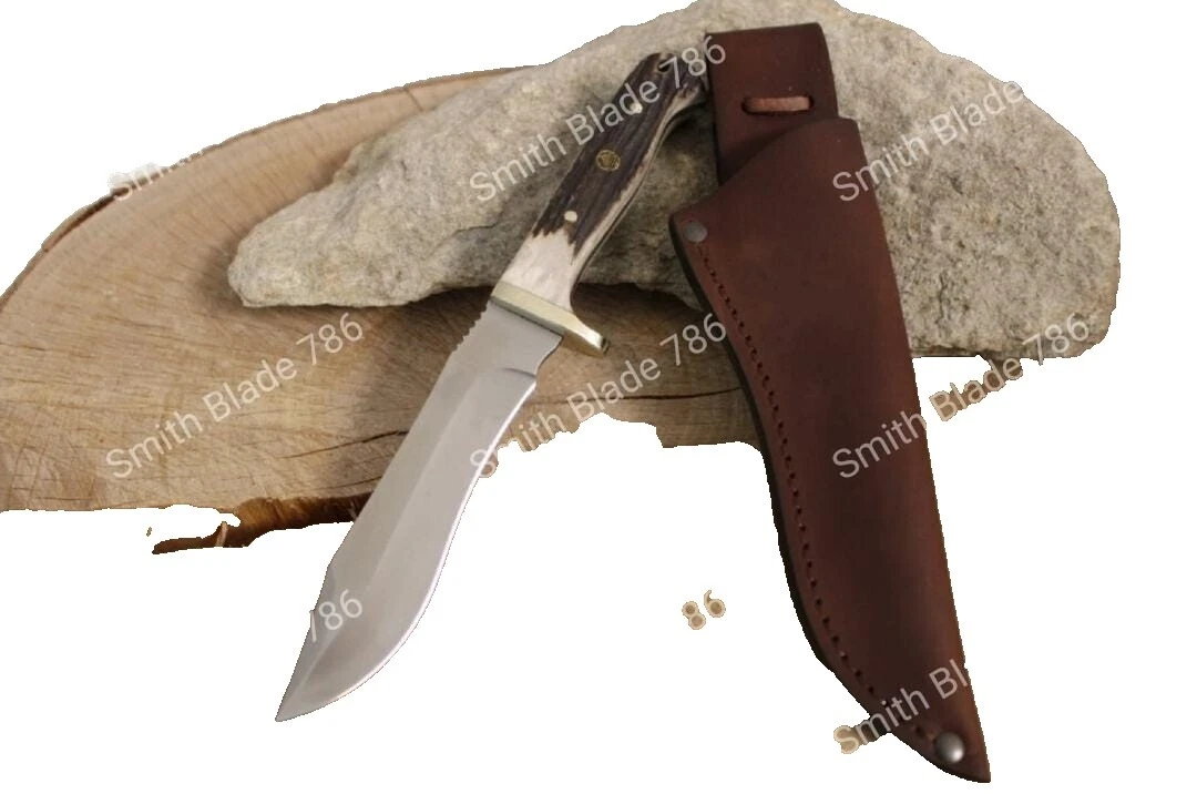 Hoja de acero al carbono Blanco Cuchillos de Hoja Fija Vintage de colección