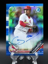 Genesis Cabrera 2019 Bowman Chrome Prospect Auto Blue Refractor /150 1st