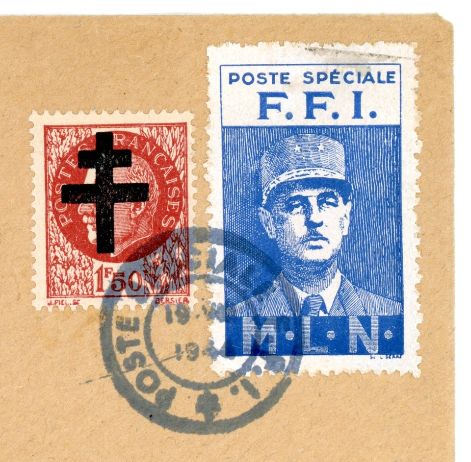 FRANCE WWII FREE FRANCE MILITARY FRANKED COVER NEAT AND SCARCE - Image 2 of 2