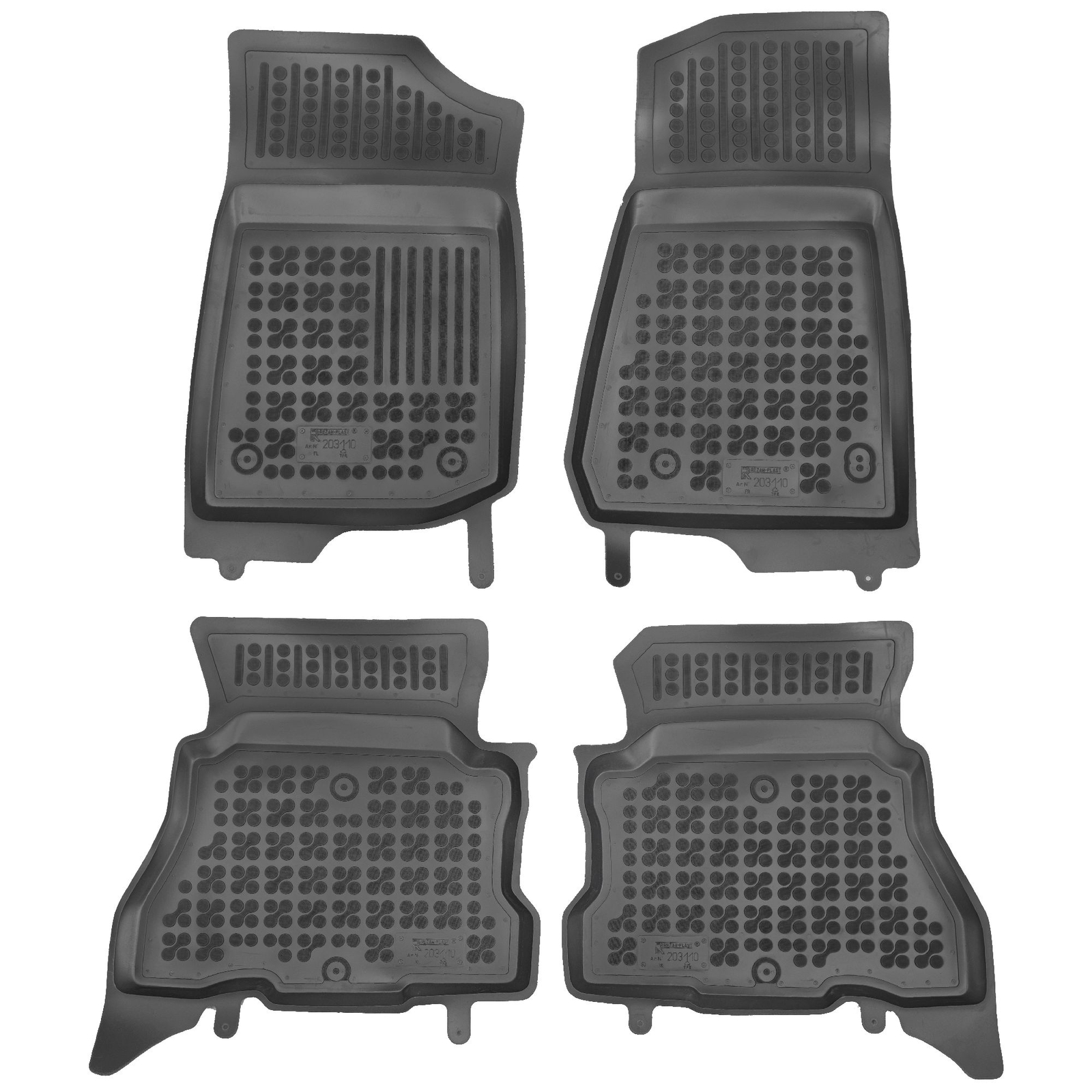 Tapis de sol Jeep Wrangler Unlimited JL caoutchouc étanche Rezaw-Plast anti-boue