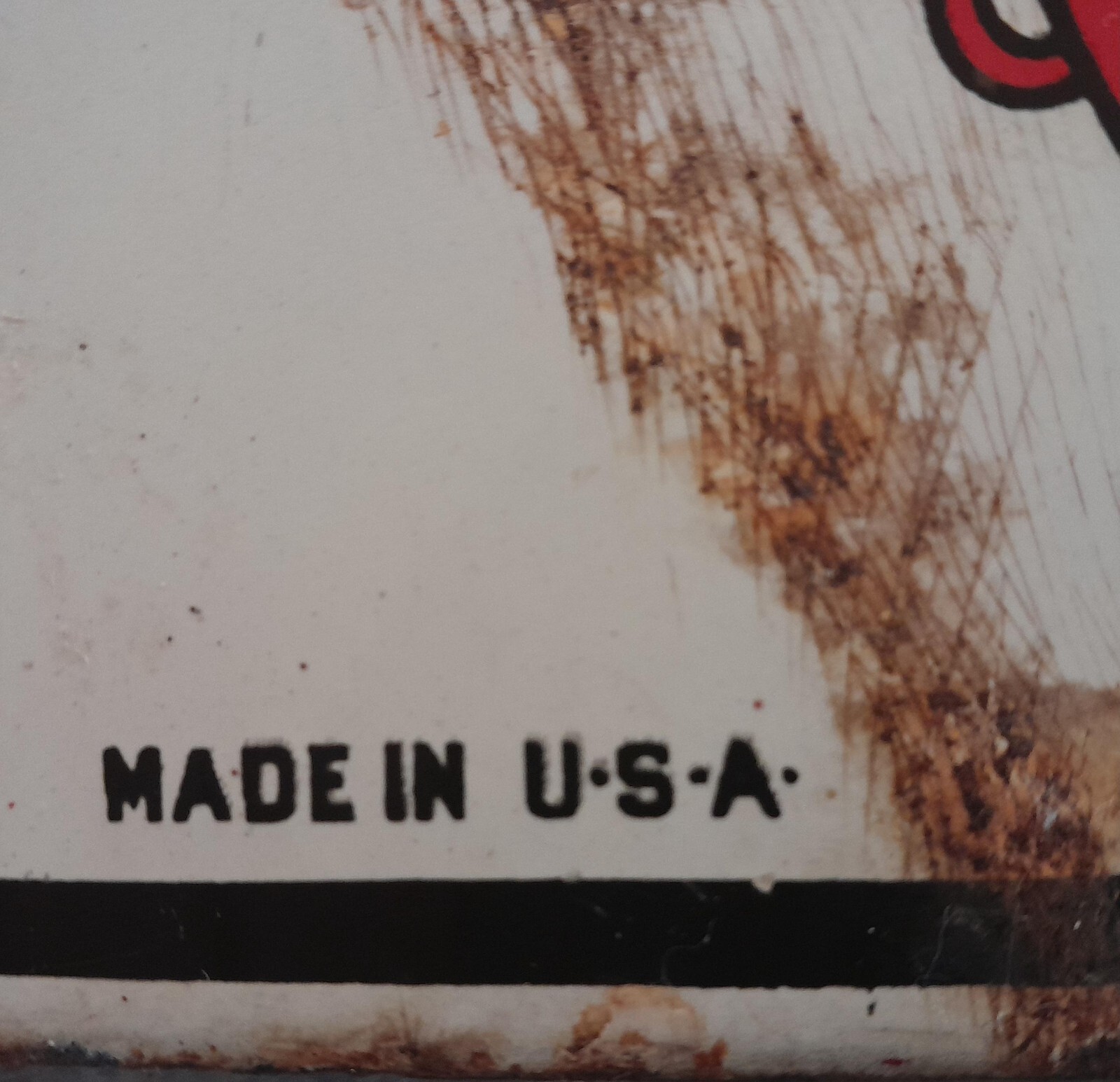 TEXACO FIRE CHIEF GASOLINE Porcelain SIGN dated 1947 18 x 12 vintage