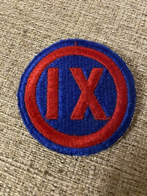 US Army 9th Corps Patch IX XI Round Red Blue INV4365 | eBay