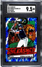 2021 Donruss UNL5 Ronald Acuna Jr. UNLEASHED BLUE /249 SGC 9.5