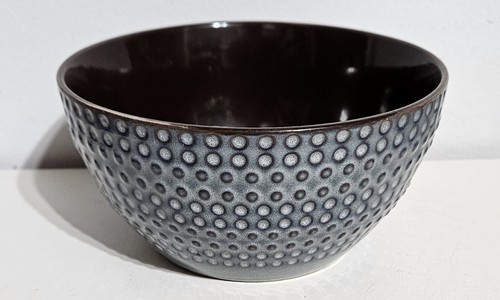 Mikasa Gourmet Basics Riley Cereal Bowls - Set Of 2 - Blue Brown 6" X 3" Soup - Picture 2 of 15