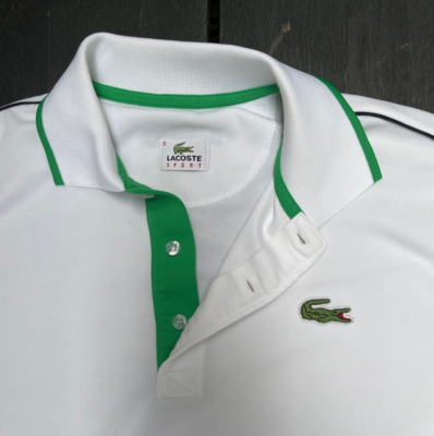 Rare vintage white & green Lacoste polo shirt - Andy Roddick