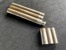Stainless Steel Cigar Holder (2) plus Flask • by BLKSMITH  VALENTINE GIFT
