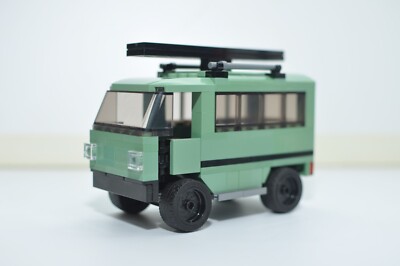 Custom Green Honda Acty Mini Van Model compatible and Built with LEGO®  Bricks