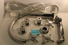 Phylrich D2137C1TO-026 Basic Deck Tub Set w/ Hand Shower Blade Cross Handles