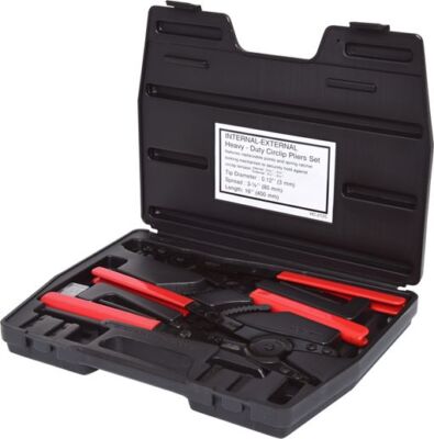 KS Tools 500.1300 Sicherungszangen-Satz mit Ratschenfunktion, 14-tlg.