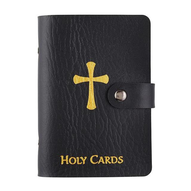 Holy Card Holder - 8/pk Imit. Leather/Plastic Sleeves Size:3-1/2 x 5-1/4" H  | eBay