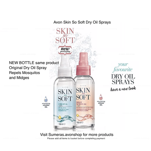 Avon Skin So Soft Original Dry Oil Spray Repels Mosquito Insects Midges