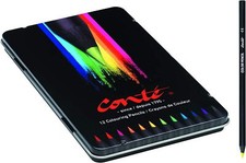 BIC Conte Colouring Pencils - Wood Free Colouring Pencils - Easy To Sharpen - M