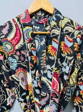 Indian Vintage 100% Cotton Long Beach Maxi Kaftan Dress One Size Caftan Kimono