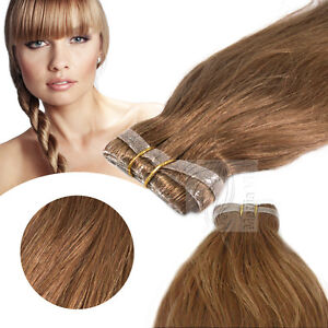 Skin Weft Echthaar Extensions Pu Tressen Haarverlangerung 90cm X 30cm Glatt 12 Ebay