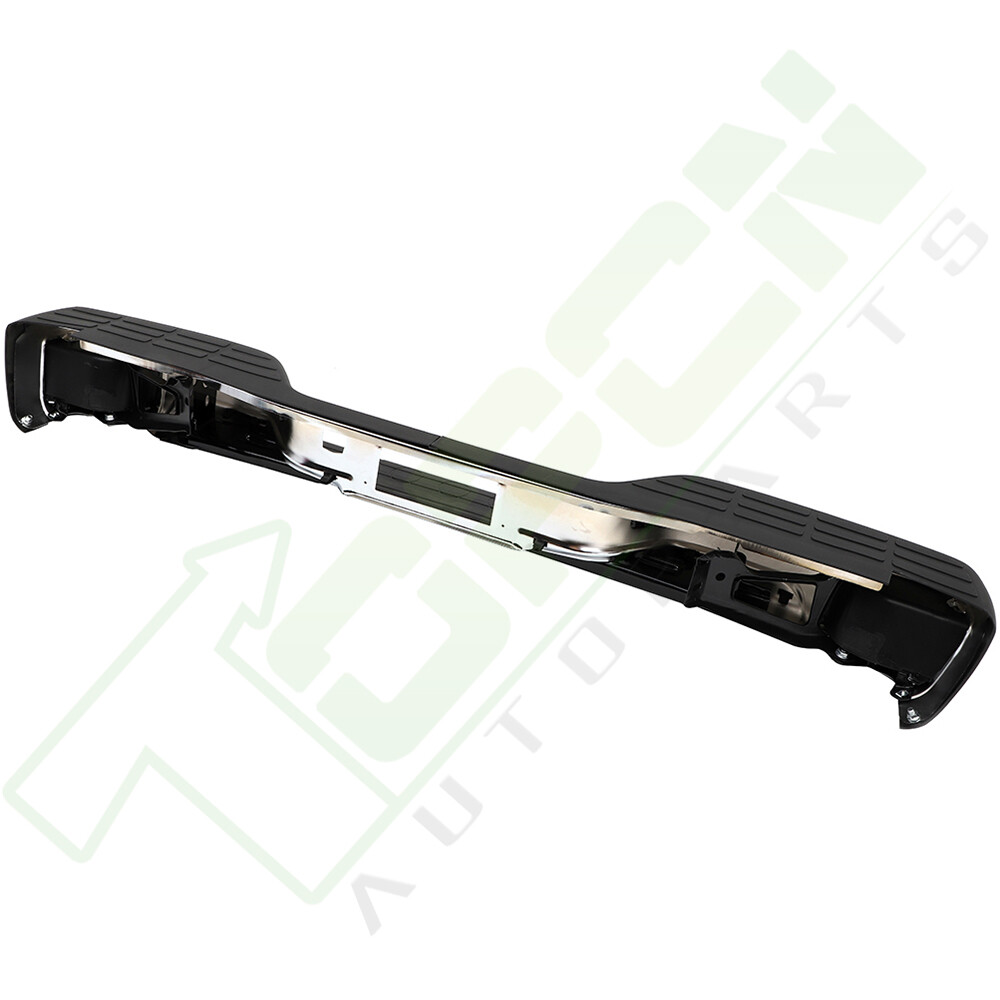 Chrome Rear Bumper With Side Pads For 1999-2006 Chevy Silverado / GMC Sierra 1500 2 thumbnail image