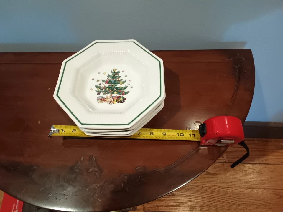 Juego de 4 tazones de sopa con borde multiusos Nikko Christmastime Japón Foto 2 de 4