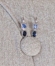 New Nickel Free Lever Back Lab Created Sapphire Earrings