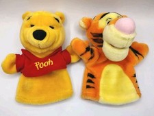 Winnie the Pooh  Tigger Tiger Hand Puppets Set Of 2 Disney 9"